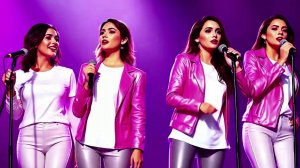 Сгенерированное видео: Четыре девушки. Две песни в видео