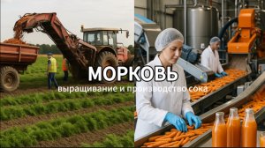 Как фермеры собирают морковь и производят морковный сок 🥕