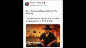 ‼️🇺🇸🏴☠"Люблю запах депортаций по утрам": Трамп опубликовал своё фото на фоне пожара и летящих ве