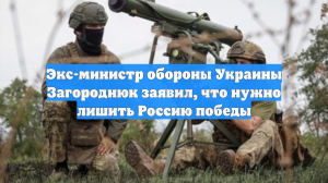 Экс-министр обороны Украины Загороднюк заявил, что нужно лишить Россию победы