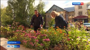 Жильцы одного из сыктывкарских домов превратили прилегающую территорию в цветущий сад