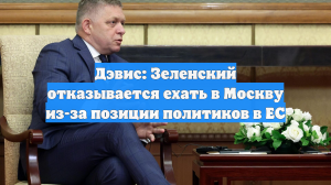 Дэвис: Зеленский отказывается ехать в Москву из-за позиции политиков в ЕС