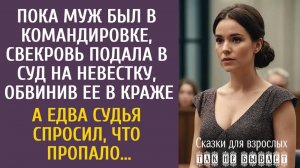 Пока муж был в командировке, свекровь подала на нее в суд, обвинив в краже… А едва судья спросил…