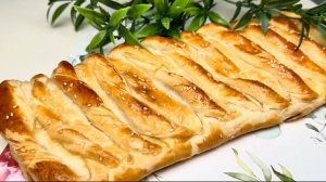 Мясной РУЛЕТ в слоёном тесте...🥩🧀😋    Рецепт в описании ✍️