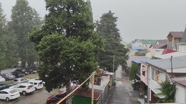 Лазаревское⚡ Ливень ПОТОП Наводнение 07.09.25 Сильнейшая ГРОЗА ⚡☁☔