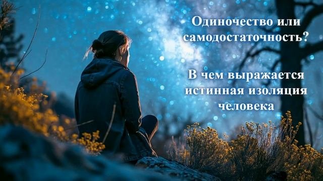 Одиночество или самодостаточность? Изоляция человека