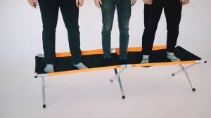 Раскладушка "6 Углов" алюминиевая, 170-180-190-200 см, цвет черно-оранжевый