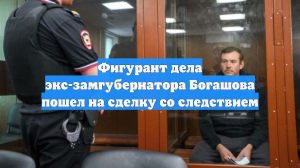 Фигурант дела экс-замгубернатора Богашова пошел на сделку со следствием