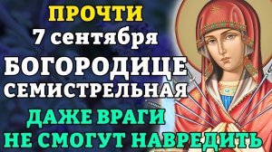 7 сентября ПРОЧТИ И ДАЖЕ ВРАГИ НЕ СМОГУТ НАВРЕДИТЬ! Молитва Божией Матери Семистрельная. Православие
