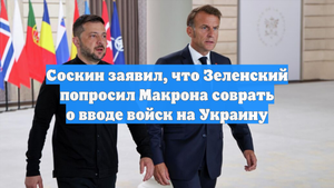 Соскин заявил, что Зеленский попросил Макрона соврать о вводе войск на Украину
