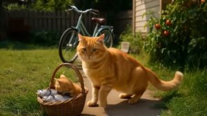 Мама-Кошка спасает маленьких и угощает их вкуснейшими спагетти, которые готовит с особой нежностью