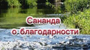 Сананда о благодарности 03.06.2025г (42 Послание)