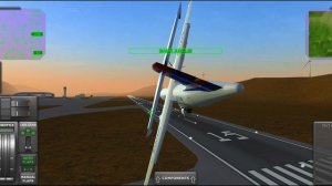 аварийная посадка на 2 в двигателях