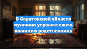 В Саратовской области мужчина угрожал сжечь пожилую родственницу