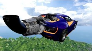Эпические прыжки на скоростном автомобиле #344 – BeamNG Drive