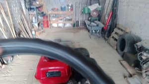 Первые движения минитрактора.