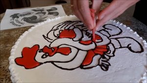НОВОГОДНИЙ торт Торт раскраска Торт ПЕТУШОК Cake decoration