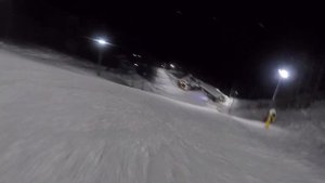 Вечернее катание на Альпике - спуск "от души"