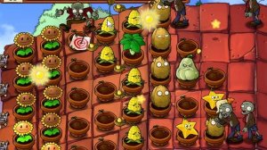Растения против Зомби Уровень 5_1 Берегись прыгающих сверху