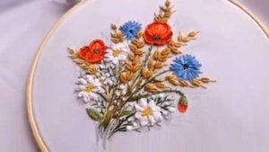 Вышиваем букет цветов