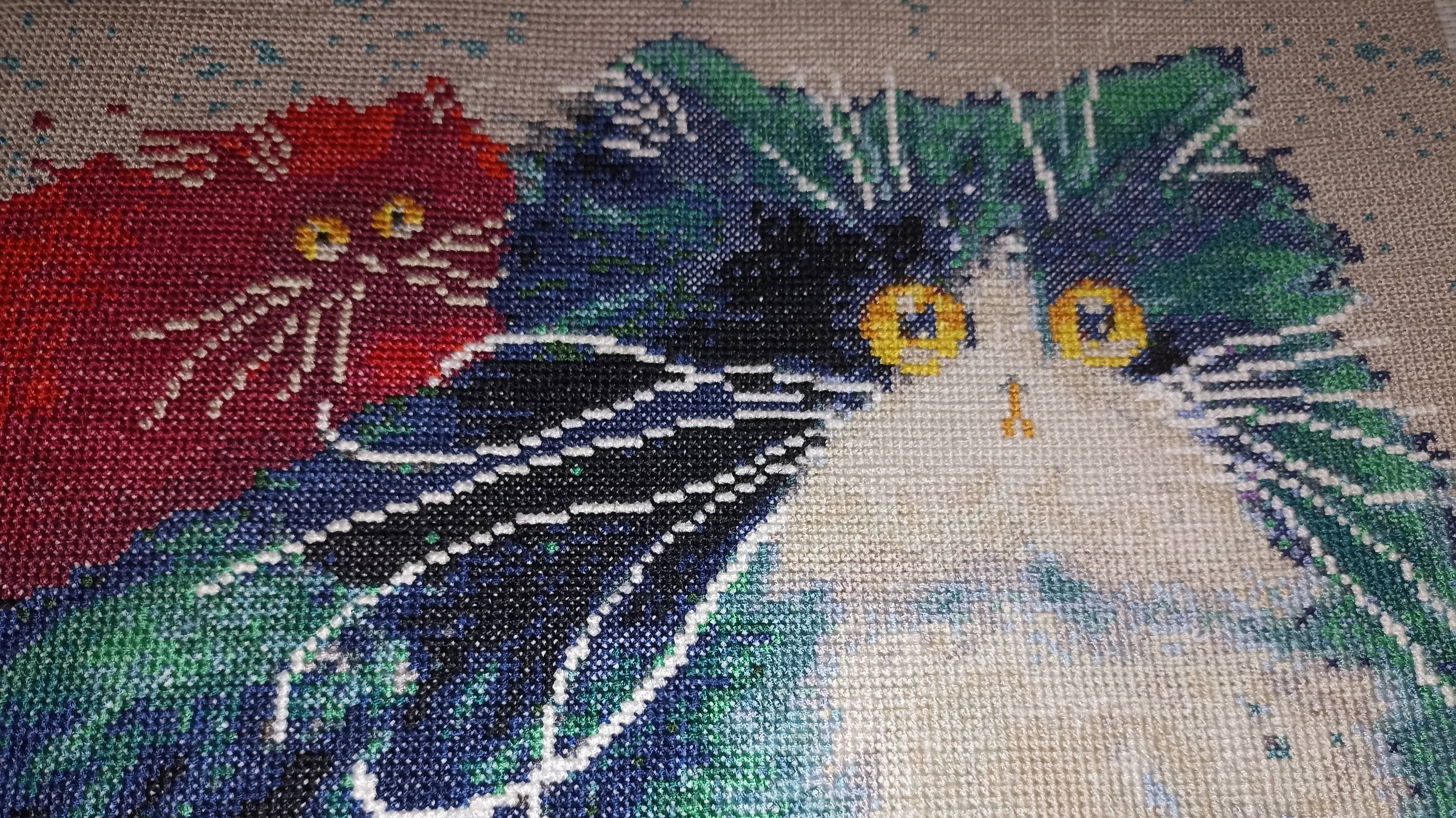 Вышивка КОТЫ