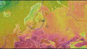 Движение воздушных масс воздуха над Европой и ЕТР за август 2025 года