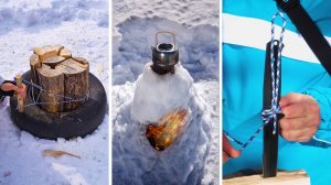 ОТЛИЧНЫЕ бушкрафт ИДЕИ для похода и ВЫЖИВАНИЯ о которых ты не знал!