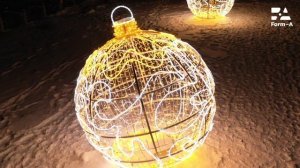 Новогодний светодиодный шар. Антивандальные световые конструкции для всесезонной эксплуатации.