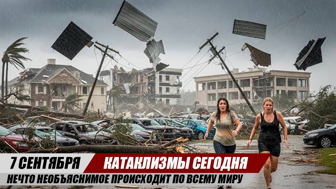 Катаклизмы 07.09.2025 Ураган в США. Шторм в Европе: под ударом Германия и Франция. Пожары в Турции.