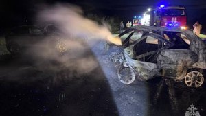 Три человека погибли в ДТП с возгоранием в Оренбургской области