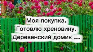 07-09-2025Моя покупка.Готовлю хреновину.Деревенский домик...