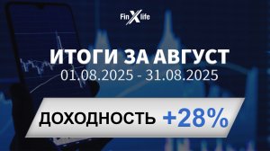 Прибыль +28%. Доходность за август. Торговая система Fin X.