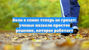 Боли в спине теперь не грозят: ученые назвали простое решение, которое работает
