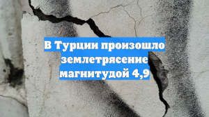 В Турции произошло землетрясение магнитудой 4,9