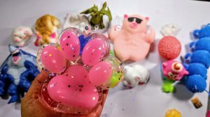 АСМР РАСПАКОВКА Сюрприз бокс ❤️ сквишей и антистрессы Таба СКВИШИ лапки 🐾 приятные звуки АСМР 👀🤯