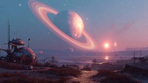 0098 - Dystopian Wasteland - Saturn | SciFi Soothing Cosmic Ambient | Deep Focus & Relaxation-(1080p