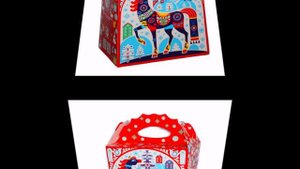 Сладкий новогодний подарок весом 1000 грамм в картонной упаковке