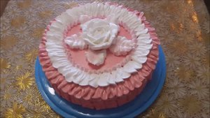 Украшаем торт белково заварным кремом Cake decoration Идея украшения