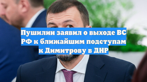 Пушилин заявил о выходе ВС РФ к ближайшим подступам к Димитрову в ДНР