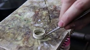 How to make a silver and turquoise inlay ring without a lathe