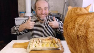 завтрак с Рыжулей. у меня отвес. ходил в храм. мукбанг. обжор. еда на камеру. диета. шизофрения.