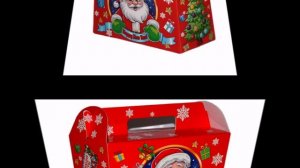 Сладкий новогодний подарок весом 1500 грамм в картонной упаковке