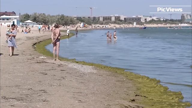 Анапа Центральный пляж сегодня 7 сентября 2025. Обстановка на пляже в Анапе. Погода в Анапе сейчас