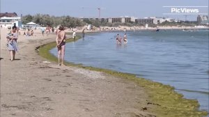 Анапа Центральный пляж сегодня 7 сентября 2025. Обстановка на пляже в Анапе. Погода в Анапе сейчас
