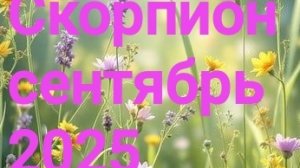 Скорпион. Сентябрь 2025 год. 🍁🍁🍁