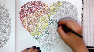 Таинственный сад | Раскраска антистресс | Сердце