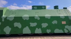 Бронепоезд "Тульский рабочий" на вокзале в Туле.