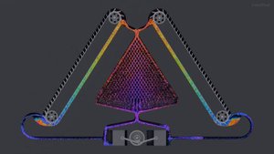 Частицы жидкости. Лифт. Моделирование [21]