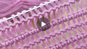 Узор крючком в тунисской технике вязания 🙂 #тунисскоевязание #всевжизнисвязано #вязаниекрючком