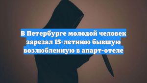 В Петербурге молодой человек зарезал 15-летнюю бывшую возлюбленную в апарт-отеле